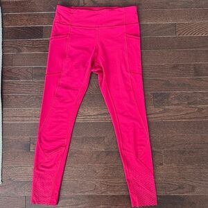 Lululemon Athletica Vibrant Pink Leggings 7/8 length